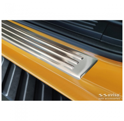 Protectores de umbral de puerta de acero inoxidable aptos para Ford Ranger VI 2022- 'Lines' - 4 piezas