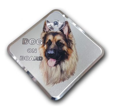 Auto Tattoo Sticker Perro a Bordo - Pastor Aleman 11,5x11,5cm