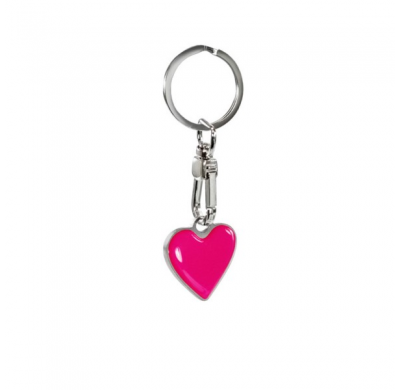 Llavero de acero - "Corazón" rosa