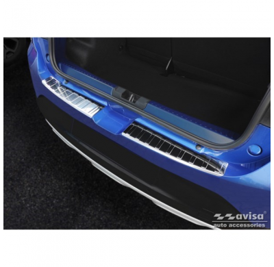 Protector de parachoques trasero de acero inoxidable valido para Dacia Sandero III 2020- incl. Stepway 'Ribs' (2 piezas)