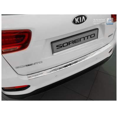 Protector de parachoques trasero de acero inoxidable Kia Sorento III Facelift 2017- 'Ribs' (Costillas)