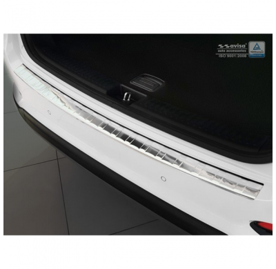 Protector de parachoques trasero de acero inoxidable Kia Sorento III Facelift 2017- 'Ribs' (Costillas)