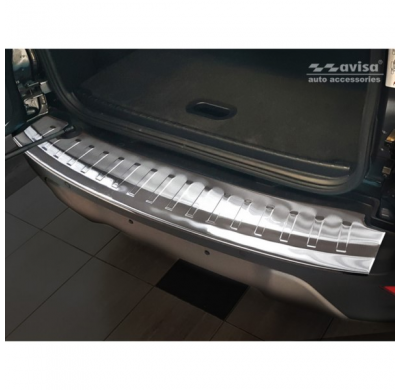 Protector del parachoques trasero de acero inoxidable Ford Ecosport II Facelift 2017- 'Ribs'.