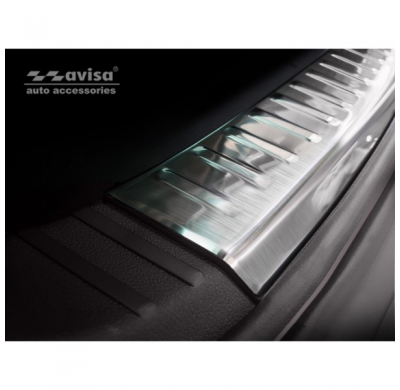 Stainless Steel Inner Rear bumper protector Skoda Kodiaq 2017- 'Ribs'