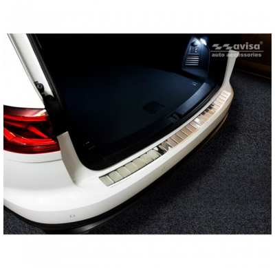 Protector Del Parachoques Trasero De Acero Inoxidable Volkswagen Touareg Iii 2018- 'Ribs' 'Special Edition''.