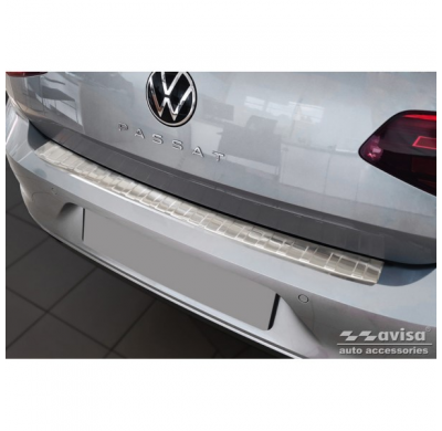 Protector de parachoques trasero de acero inoxidable valido para Volkswagen Passat Sedan 2014-2019 y FL 2019- 'Ribs'