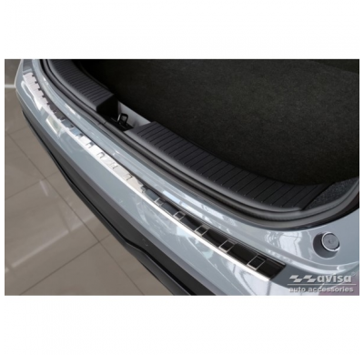 Protector de parachoques trasero de acero inoxidable adecuado para Nissan Qashqai III 2021- 'Ribs'