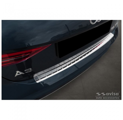 Protector de paragolpes trasero de acero inoxidable para Audi A3 (8Y) Sportback 2020- 'Ribs'
