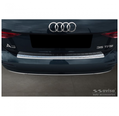 Protector de paragolpes trasero de acero inoxidable para Audi A3 (8Y) Sportback 2020- 'Ribs'