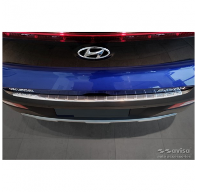 Protector de parachoques trasero de acero inoxidable valido para Hyundai Bayon 2021- 'Ribs'