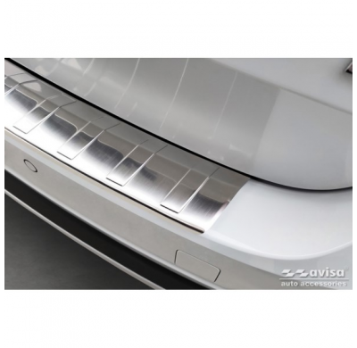 Protector de parachoques trasero de acero inoxidable apto para Skoda Octavia Scout (NX5) 2020- 'Ribs'