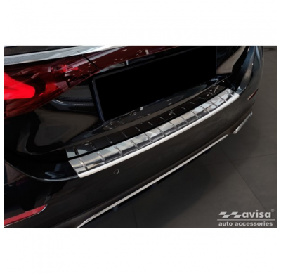 Protector de parachoques trasero de acero inoxidable apto para Mercedes Clase E W214 Sedan 2023- 'Ribs'