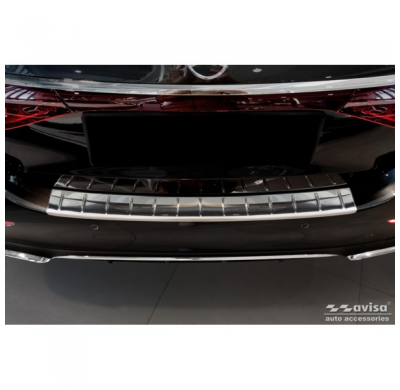 Protector de parachoques trasero de acero inoxidable apto para Mercedes Clase E W214 Sedan 2023- 'Ribs'