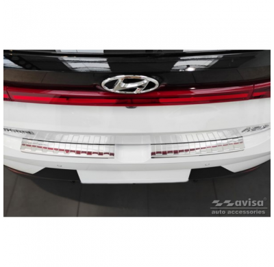 Protector de parachoques trasero de acero inoxidable valido para Hyundai i20 III 5 puertas 2020- 'Ribs'