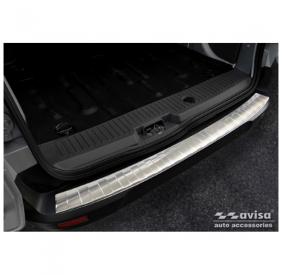 Protector de parachoques trasero de acero inoxidable valido para Ford Tourneo Courier / Transit Courier 2014-2017 y FL 17- 'Ribs