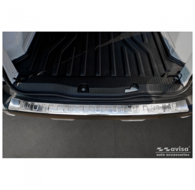 Protector de parachoques trasero de acero inoxidable apto para Renault Kangoo III Furgon 2021- 'Ribs'