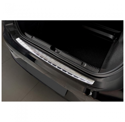 Protector de parachoques trasero en acero inoxidable para Mercedes EQE (V295) 2022- 'Ribs'.