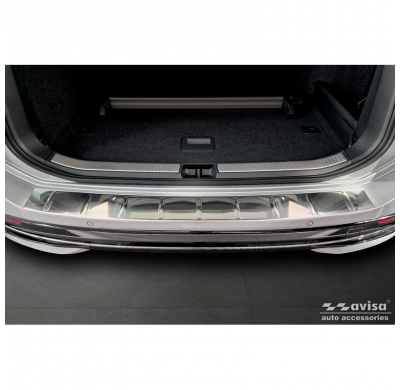 Protector de parachoques trasero de acero inoxidable apto para Volkswagen Passat Variant (CJ5) 2023- 'Ribs'