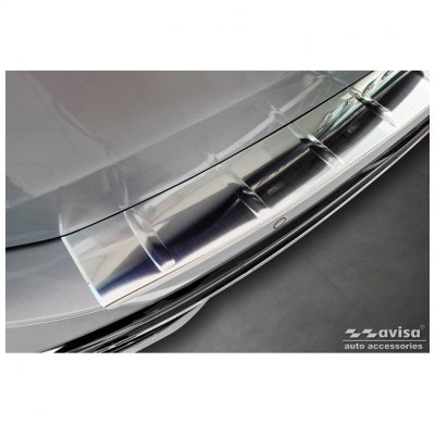 Protector de parachoques trasero de acero inoxidable apto para Volkswagen Passat Variant (CJ5) 2023- 'Ribs'