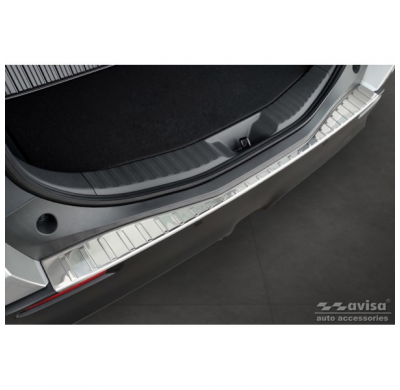 Protector de parachoques trasero de acero inoxidable adecuado para Toyota bZ4X 2021- & Subaru Solterra 2022- 'Ribs'