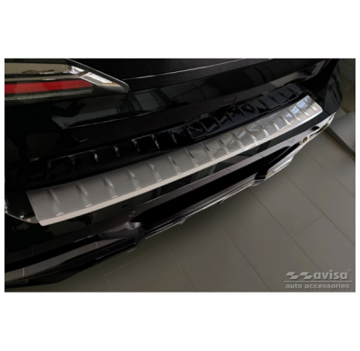 Protector de parachoques trasero de acero inoxidable adecuado para BMW Serie 7 (G70) 2023- con M-Pakage 'Ribs'