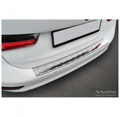 Protector de parachoques trasero de acero inoxidable adecuado para BMW Serie 3 G21 Touring 2019-2022 'Ribs'