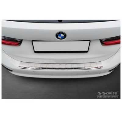 Protector de parachoques trasero de acero inoxidable adecuado para BMW Serie 3 G21 Touring 2019-2022 'Ribs'