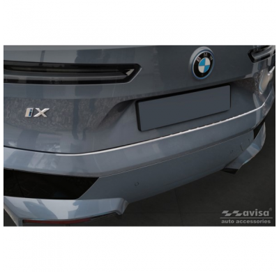 Protector de paragolpes trasero de acero inoxidable apto para BMW iX (I20) 2021- 'Ribs' AVISA