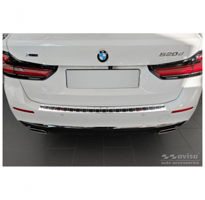 Protector de parachoques trasero de acero inoxidable adecuado para BMW Serie 5 G31 Touring Facelift 2020- excl. M-Sport 'Costill