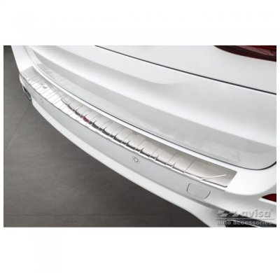 Protector de parachoques trasero de acero inoxidable valido para BMW X5 F15 2013-2018 con M-Pakage 'Ribs'