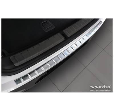 Protector de parachoques trasero de acero inoxidable apto para BMW X4 G02 FL 2021- con M-Pakage 'Ribs'