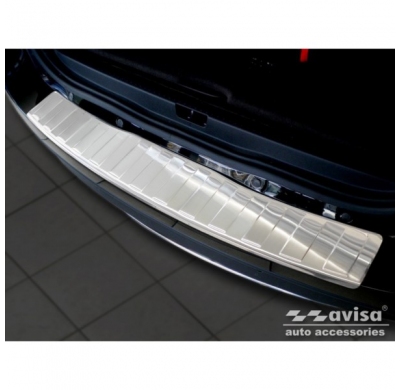 Protector de parachoques trasero de acero inoxidable valido para Renault Grand Scenic 2009-2013 y FL 2013-2016 'Ribs'
