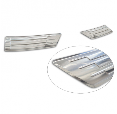 Protector de parachoques trasero de acero inoxidable apto para Renault Scenic E-Tech 2024 - 'Ribs'