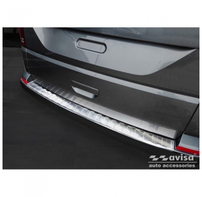 Protector de parachoques trasero de acero inoxidable valido para Volkswagen Caravelle T6 2015- & FL 2019- (con portón trasero) '