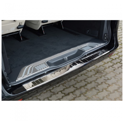 Protector cromado acero paragolpes trasero Mercedes Vito / V-Class 2014-'Ribs'