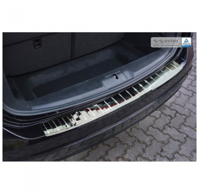 Protector cromado acero paragolpes trasero Seat Alhambra & Volkswagen Sharan II 2010- 'Ribs'