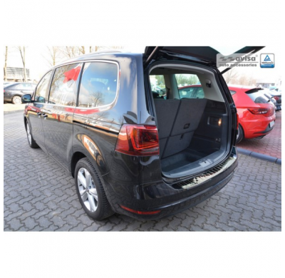 Protector cromado acero paragolpes trasero Seat Alhambra & Volkswagen Sharan II 2010- 'Ribs'