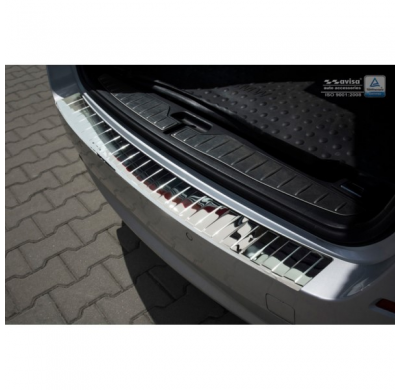 Protector cromado acero paragolpes trasero BMW 5-Serie F11 Touring 2010- 'Ribs'