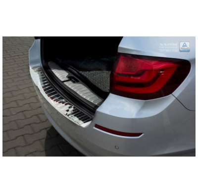 Protector cromado acero paragolpes trasero BMW 5-Serie F11 Touring 2010- 'Ribs'