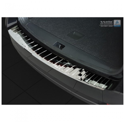 Protector cromado acero paragolpes trasero Skoda Octavia III Kombi Facelift 2017- 'Ribs'