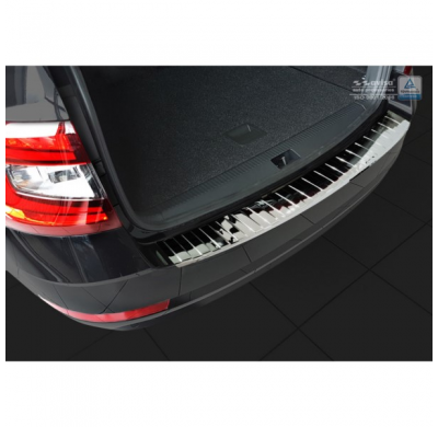 Protector cromado acero paragolpes trasero Skoda Octavia III Kombi Facelift 2017- 'Ribs'