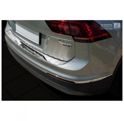 Protector cromado acero paragolpes trasero Volkswagen Tiguan II incl. Allspace 2016- 'Ribs'