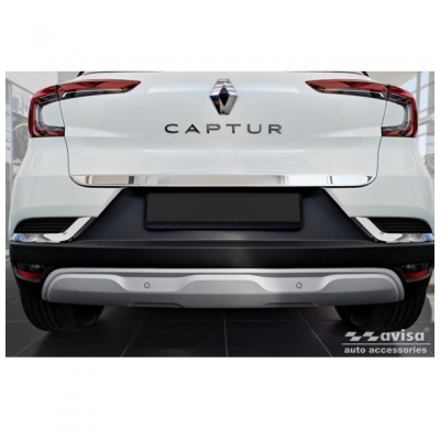 Cubierta embellecedora de puerta trasera de maletero de acero inoxidable cromado adecuada para Renault Captur II 2019- y Mitsubi