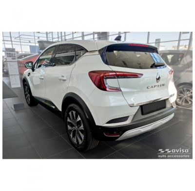 Cubierta embellecedora de puerta trasera de maletero de acero inoxidable cromado adecuada para Renault Captur II 2019- y Mitsubi