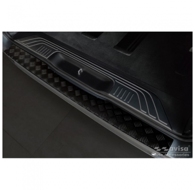Protector de parachoques trasero de aluminio negro mate adecuado para Mercedes Vito y Clase V 2014-2019 y Facelift 2019- 'Placa