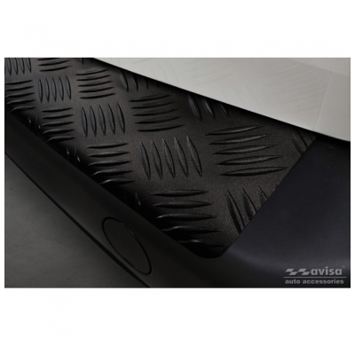 Protector de parachoques trasero de aluminio negro mate adecuado para Citroën Berlingo (Multispace) & Peugeot Partner 2008-2015