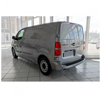 Protector de parachoques trasero de aluminio negro mate adecuado para Citroën Space Tourer & Jumpy 2016- / Peugeot Traveller & E