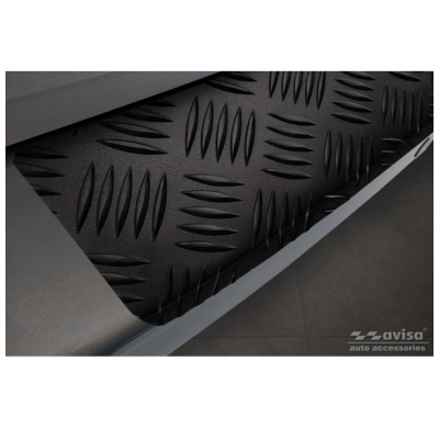 Protector de parachoques trasero de aluminio negro mate adecuado para Citroën Space Tourer & Jumpy 2016- / Peugeot Traveller & E