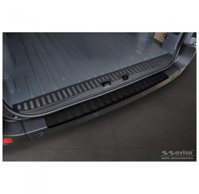 Protector de parachoques trasero de aluminio negro mate adecuado para Opel Movano / Renault Master II 2010-2018 y 2018-2021 'Rif