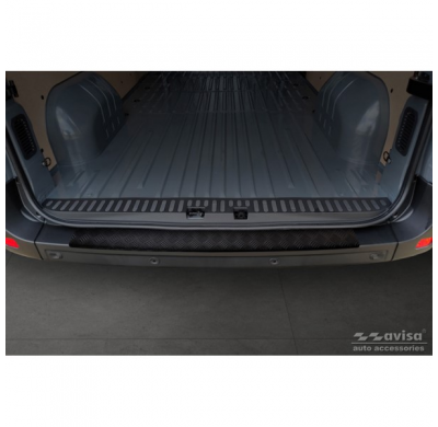 Protector de parachoques trasero de aluminio negro mate adecuado para Opel Movano / Renault Master II 2010-2018 y 2018-2021 'Rif